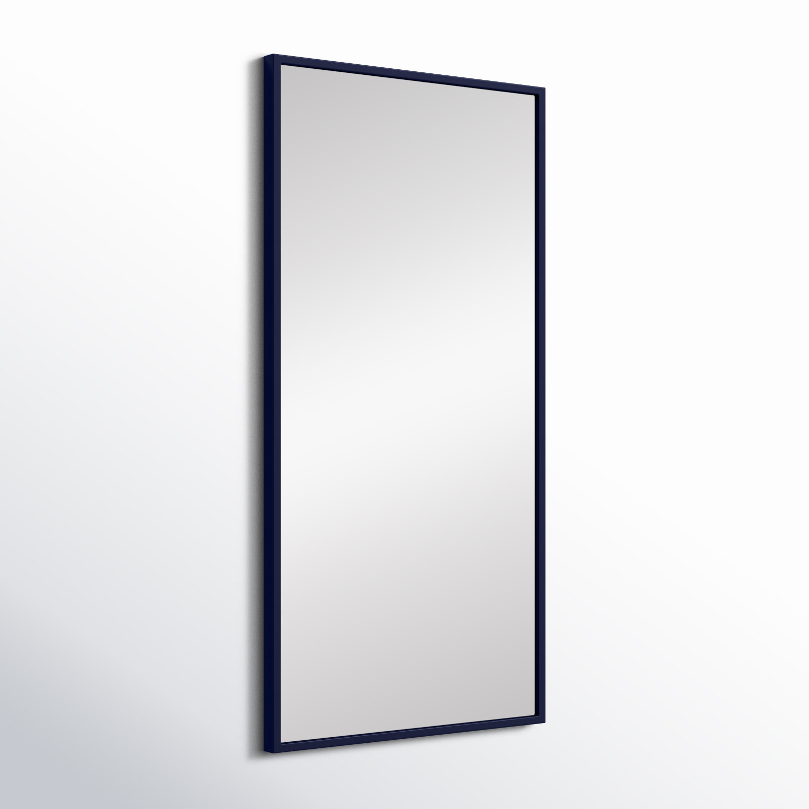 Sabine Metal Rectangle Wall Mirror, 36" x 18", Blue