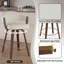 Tabouret de bar rotatif 26 po avec siège et dossier courbés-362466794