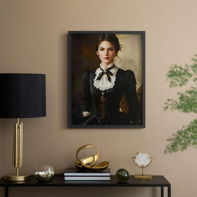 Reproduction encadrée WOMEN Series CCXVI - bois massif, Noir, noir, noir, noir, H 21 po x l 17 po