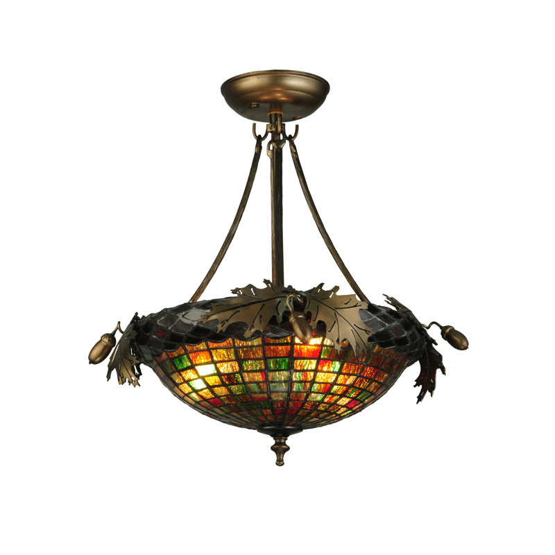 Rustic Lodge 3 - Light Semi Flush Mount