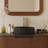 13.78" Round Matte Black Ceramic Vessel Bathroom Sink, Fluted Above-Counter Vanity Basin with 1.75" Standard Drain Opening