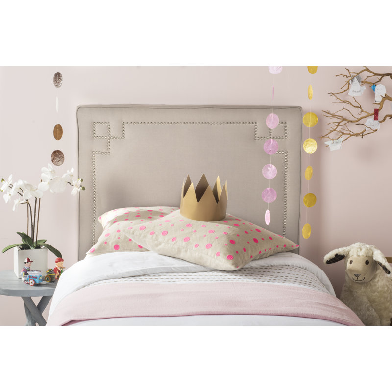 Kubrick Upholstered Headboard, Twin, Beige Linen