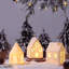  Ensembles de village de Noël, ensembles de village de Noël blancs 3 pièces décorations de Noël d'intérieur