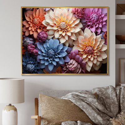 " Mums Burst With Bold And Vibrant Colors I " Print