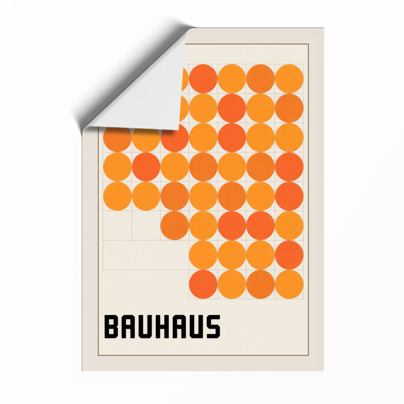 Bauhaus Circles Geometric - Print, Unframed, A2 - 59.4 x 42.0 cm