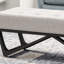 Gris avec un design sophistiqué, point de gaufres, l 46,53 po x P 17,92 po x H 16,59 po