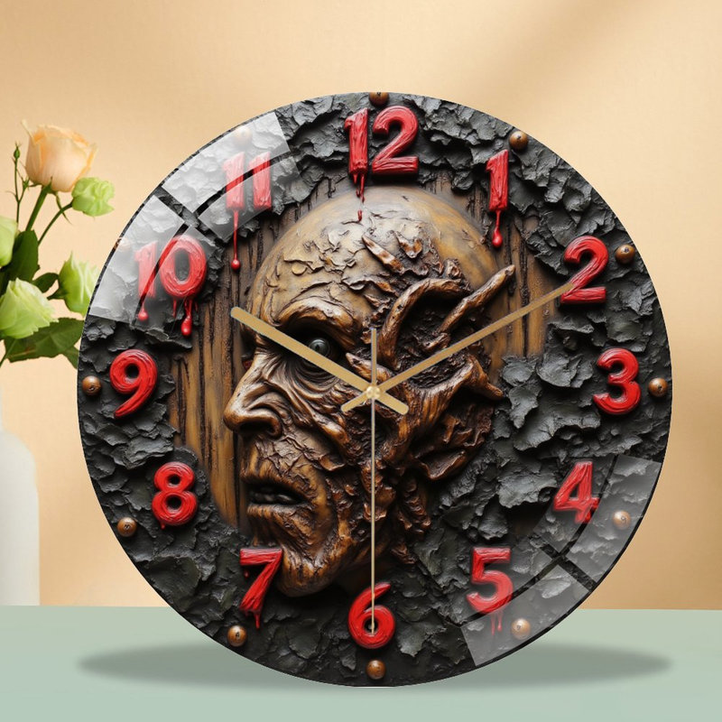 Horloge murale en verre 12 po Monster