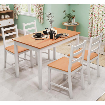 Dining Table Set  Modern Kitchen Table And Chairs, Solid Wood Dining Room Set