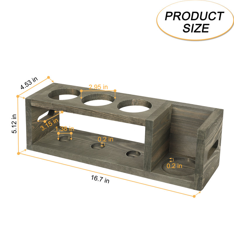 Maddilynn 4 Bottle Wine Bottle Rack in Brown