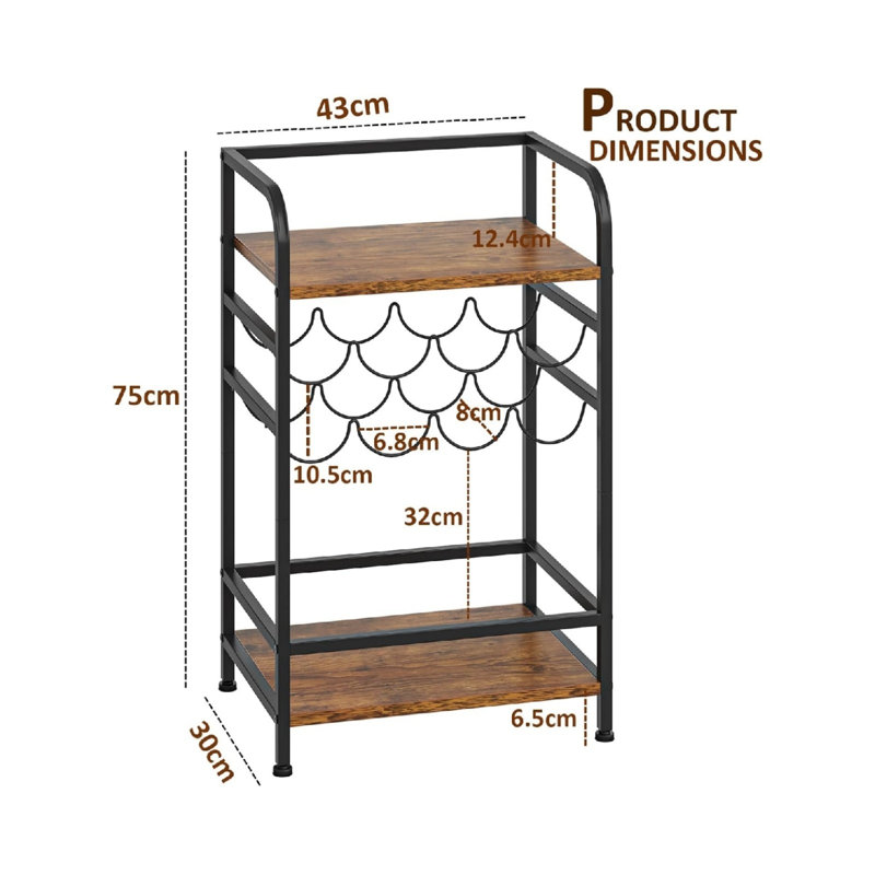 8 Bottle Standard Wine Bottle Rack