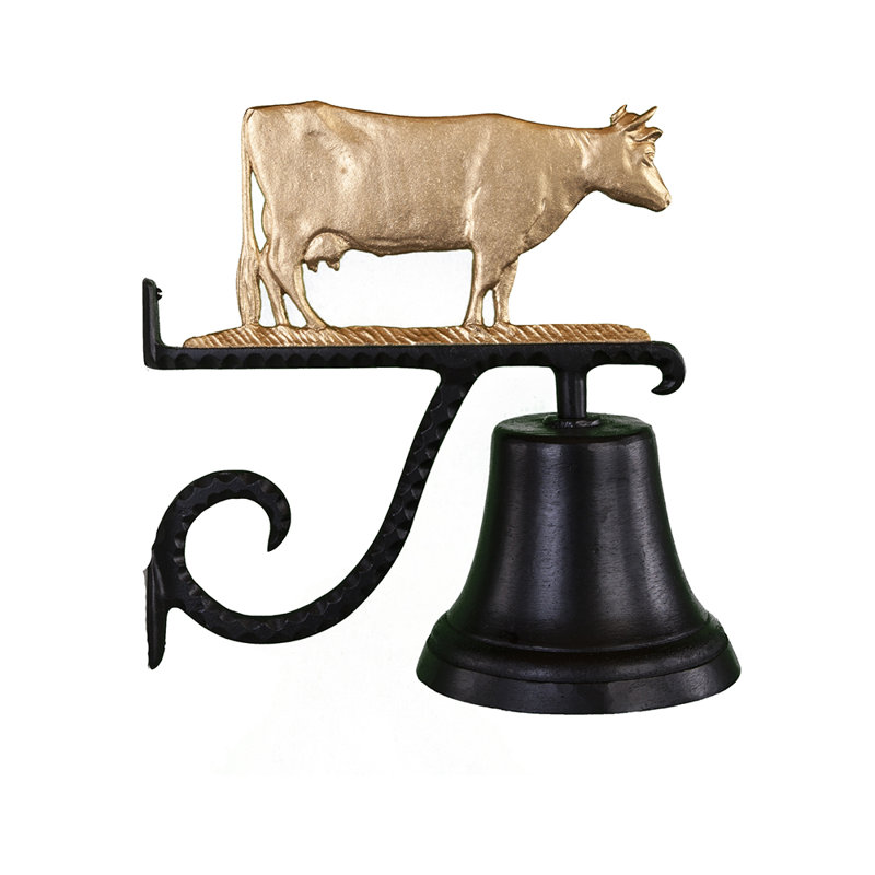 Cast Weather Resistant Metal Animals Bell, Gold