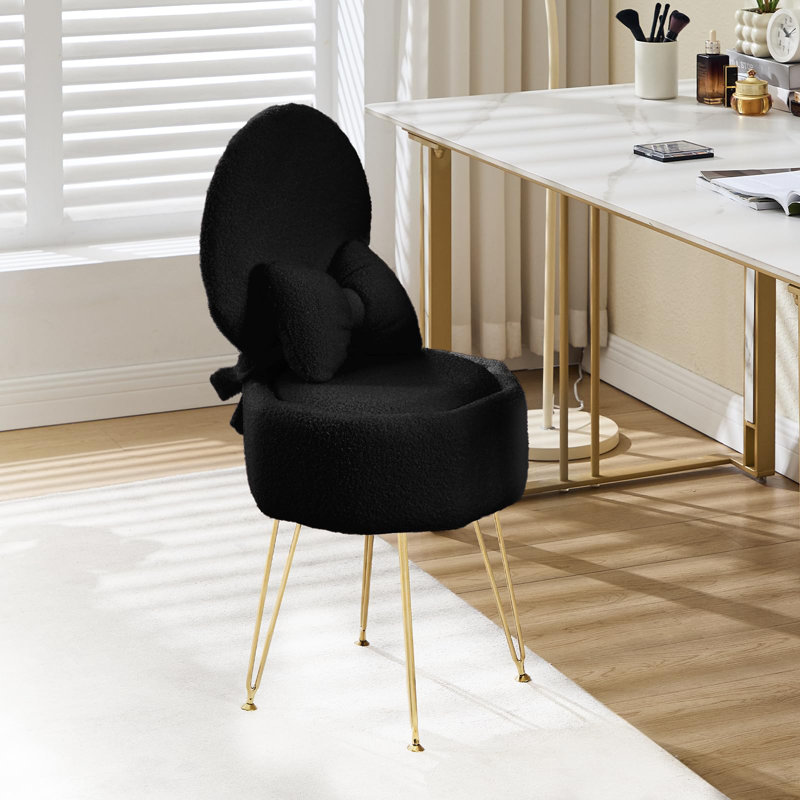Upholstered Dining Chair, Black