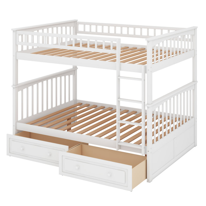 Bunk Bed With Drawers, Convertible Beds, White