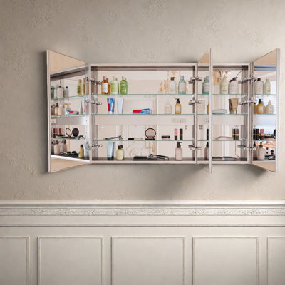 Anti Fog Led Medicine Cabinets, Aluminum 60 X 36 Modern Bathroom Storage