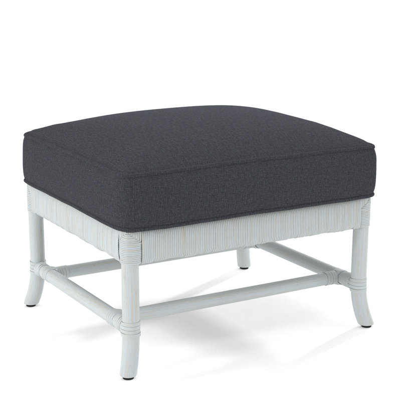 Lafayette Ottoman, Bisque, White Performance Fabric; 0851-94