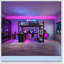 Lit mezzanine en métal avec bureau en L, cubes de rangement et garde-robe ouvert pour enfants, adolescents et adultes