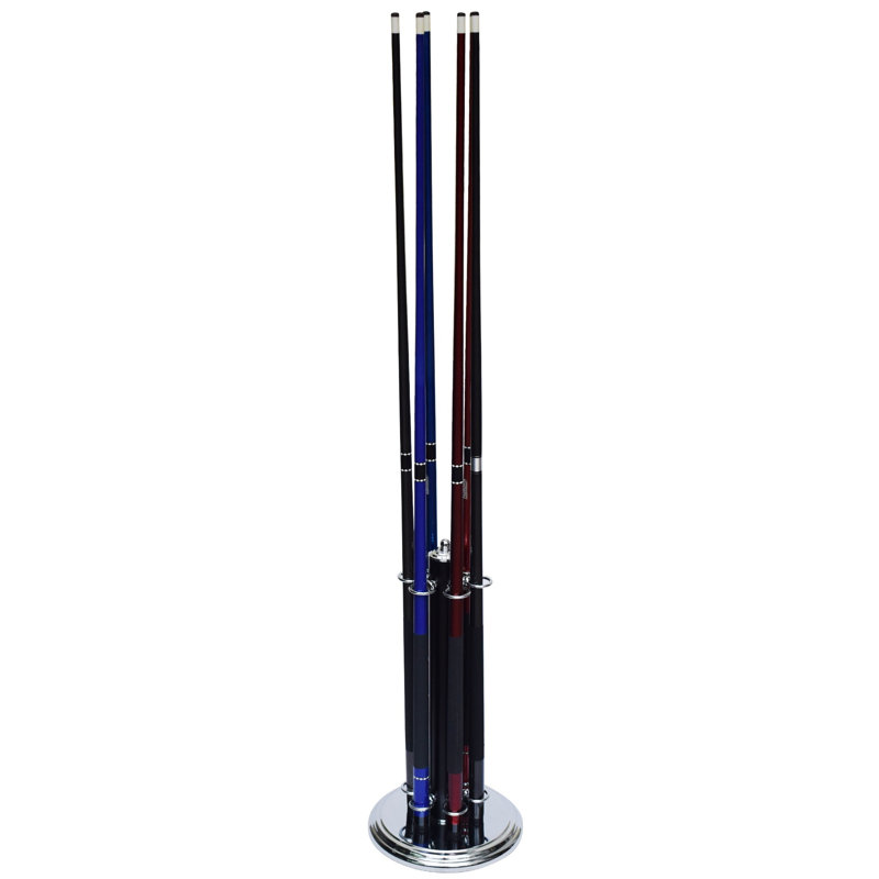 Porte-queues de billard sur pied Hathaway Westmont 63,5 cm (25 po) – Support en acier thermolaqué, capacité compacte de 6 queues, fini anti-rayures – Modèle autoportant peu encombrant – Noir