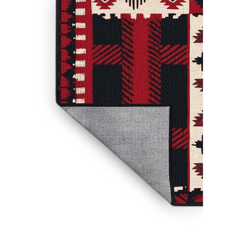  Tapis lavable Buffalo Check Southwestern, Rectangle de 5 pi x 8 pi
