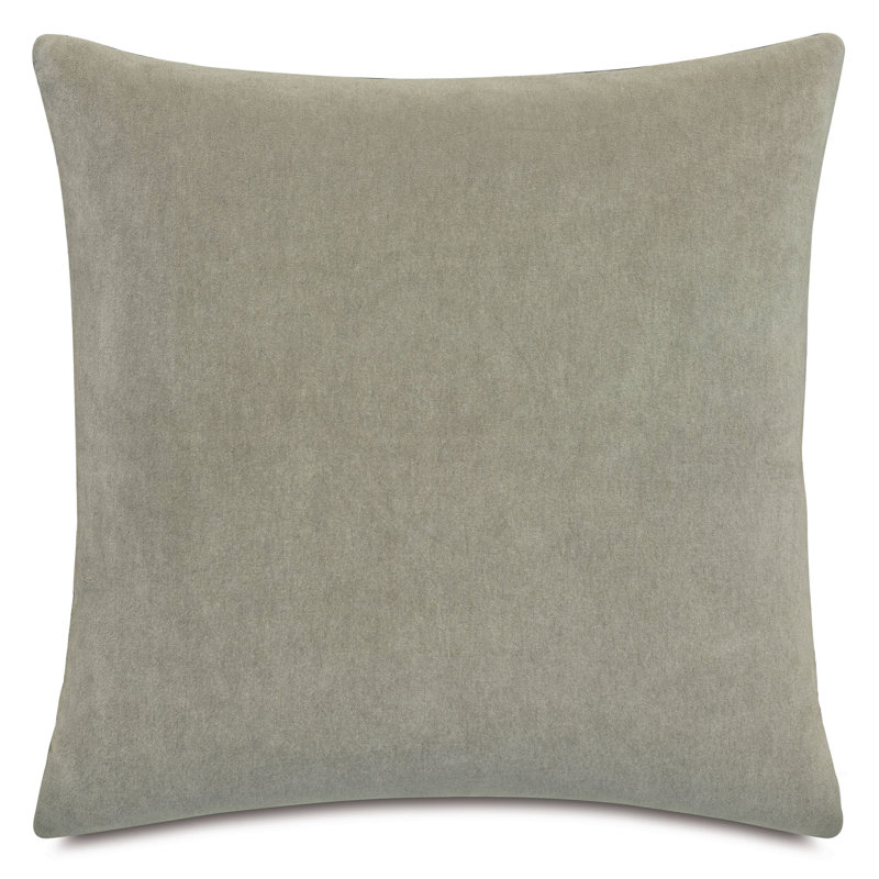 Brahms Velvet Pillow Cover & Insert, Gray, Square 24''