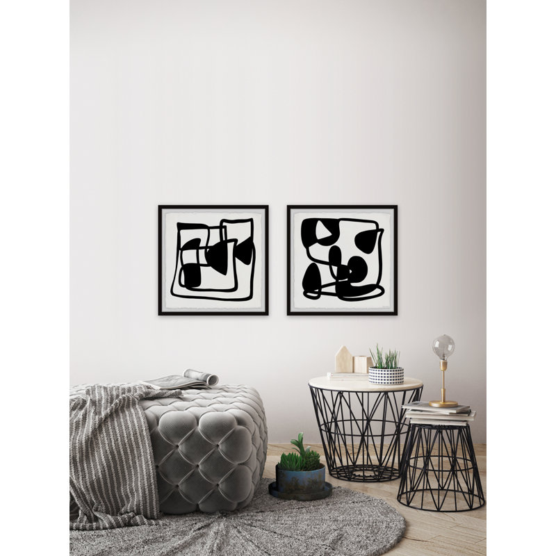 Dark Spots by Marmont Hill - 2 Piece Single Picture Frame Print Set, 61cm x 61cm x 3.81cm