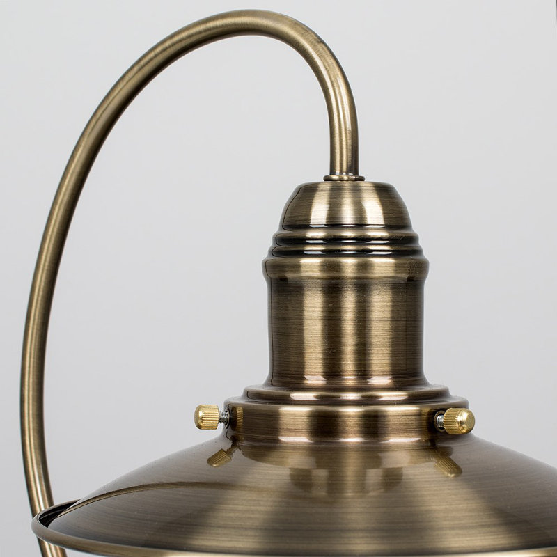 Metal Arched Lamp, No, Antique Brass