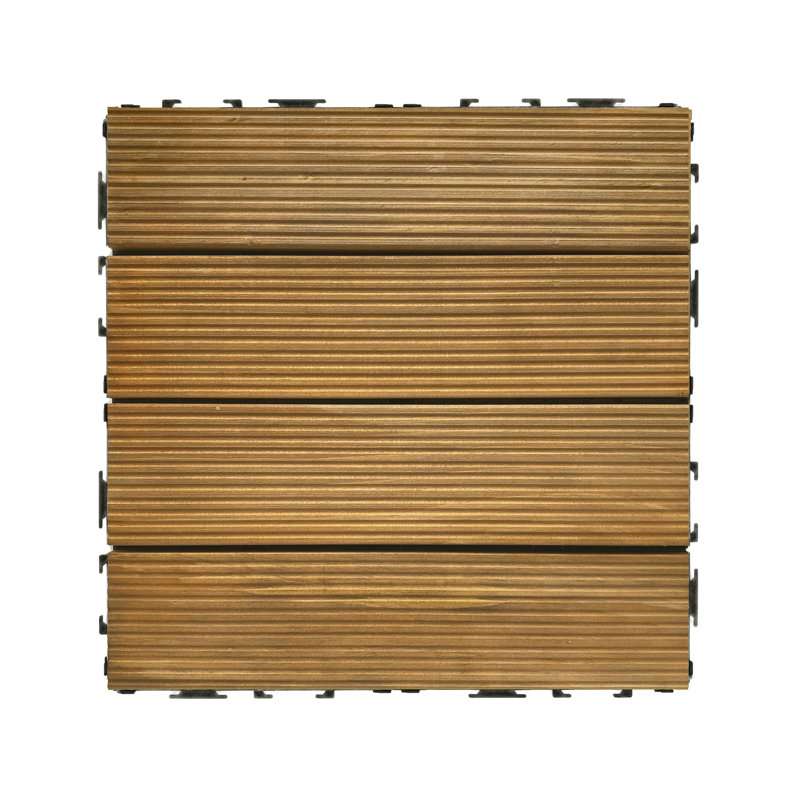 Interlocking Deck Tile, Honey Oak