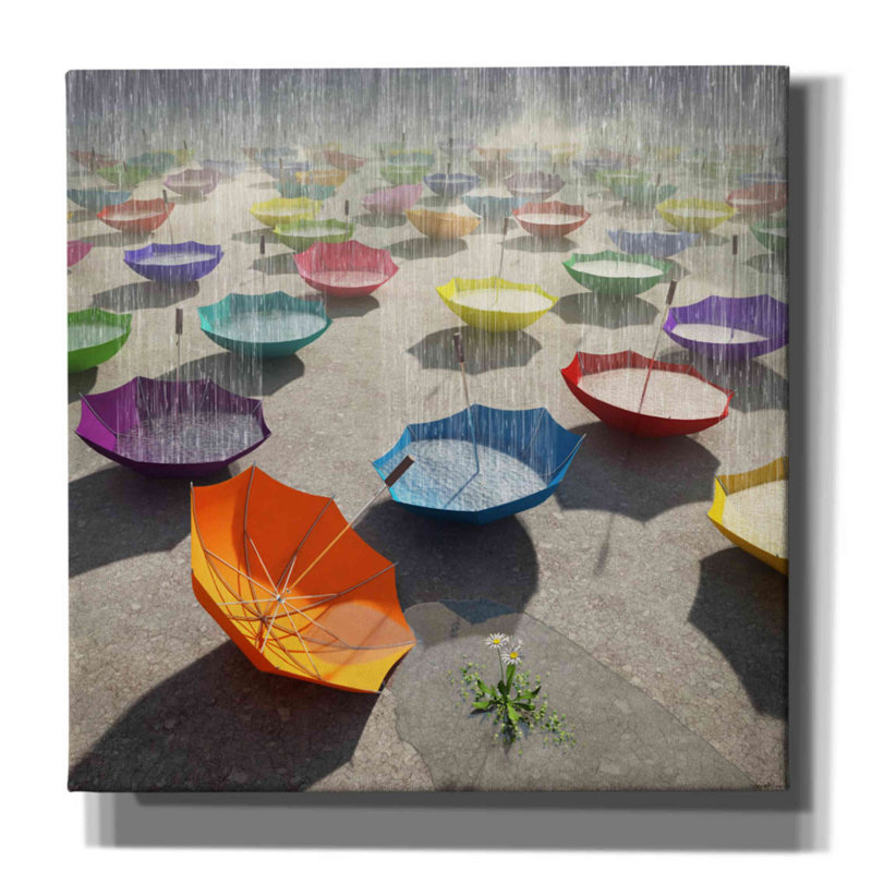 «Downpour» par Cynthia Decker - impression sur toile tendue, H 12 po x l 12 po x P 0,75 po