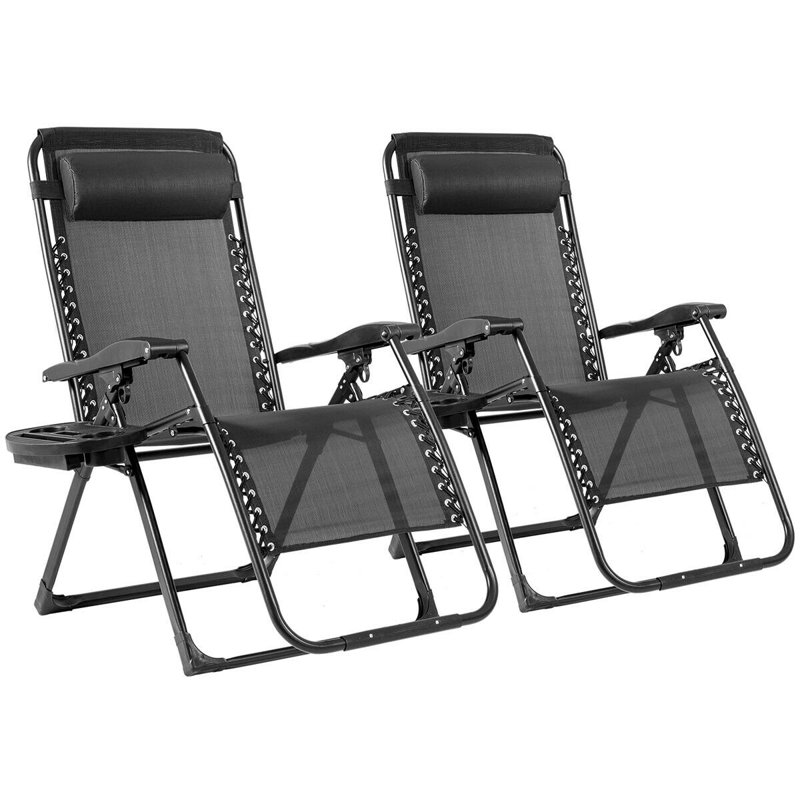 Roper Folding Zero Gravity Chair, Black