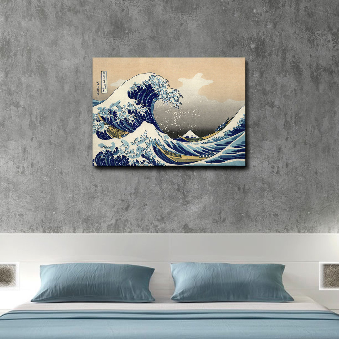 Leinwandbild The Great Wave of Kanagawa von Katsushika Hokusai