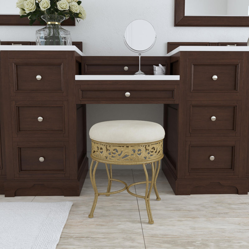 Kaye Backless Metal Vanity Stool