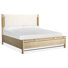 Regulski California King Panel Upholstered Bed 2 Nightstands And Drawer Dresser With Landscape Mirror