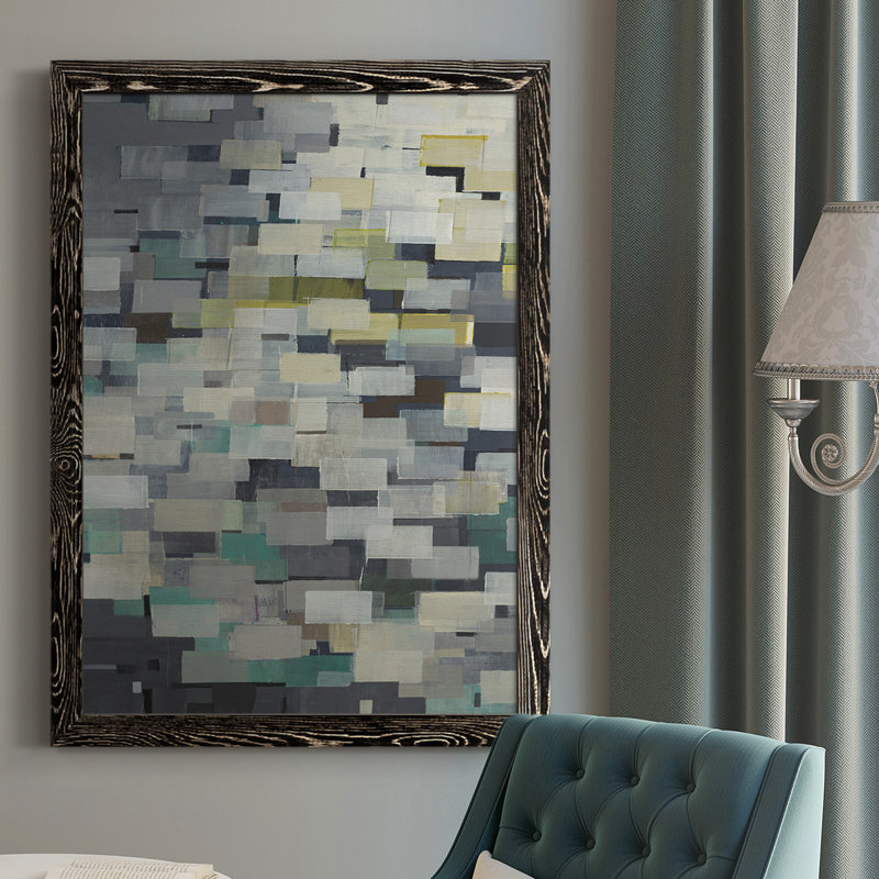 Buker casse-têtes V1, peinture sur toile encadrée, Noir, H 43,5 po x l 31,5 po x P 1 po