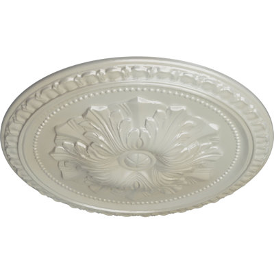 Médaillon de plafond Endurathane Orrington, DE 19 5/8 po x P 4 3/4 po x P 1 3/4 po (convient aux auvents jusqu'à 4 3/4 po), finition de l'abat-jour peint à la main