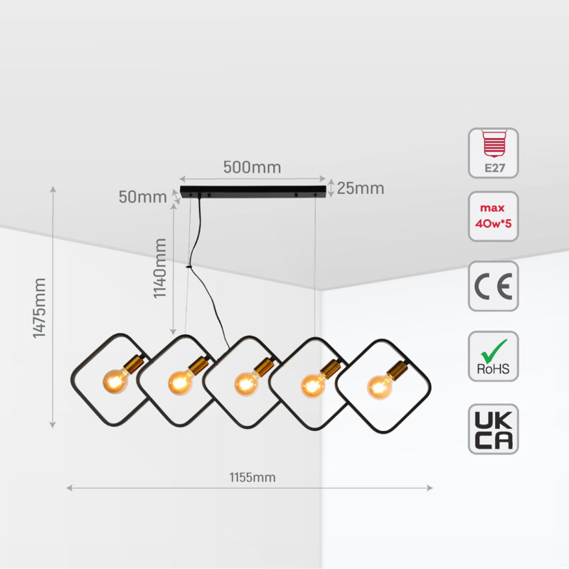 Priseis 5-Light Chandelier