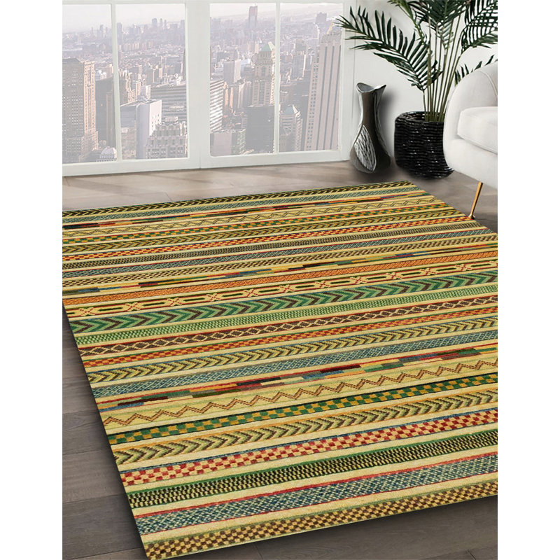 Wool Abstract Indoor Rug, Square 5'