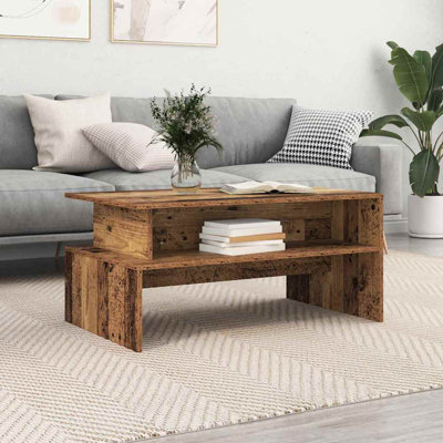 Coffee Table Engineered Wood Living Room Modern Rectangular Stylish Low
