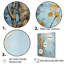«Blue Mom», reproduction de toile de bambou bleue et dorée_106597-95900453-95900459