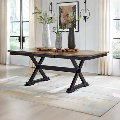Jancey Extendable Solid Wood Base Dining Table