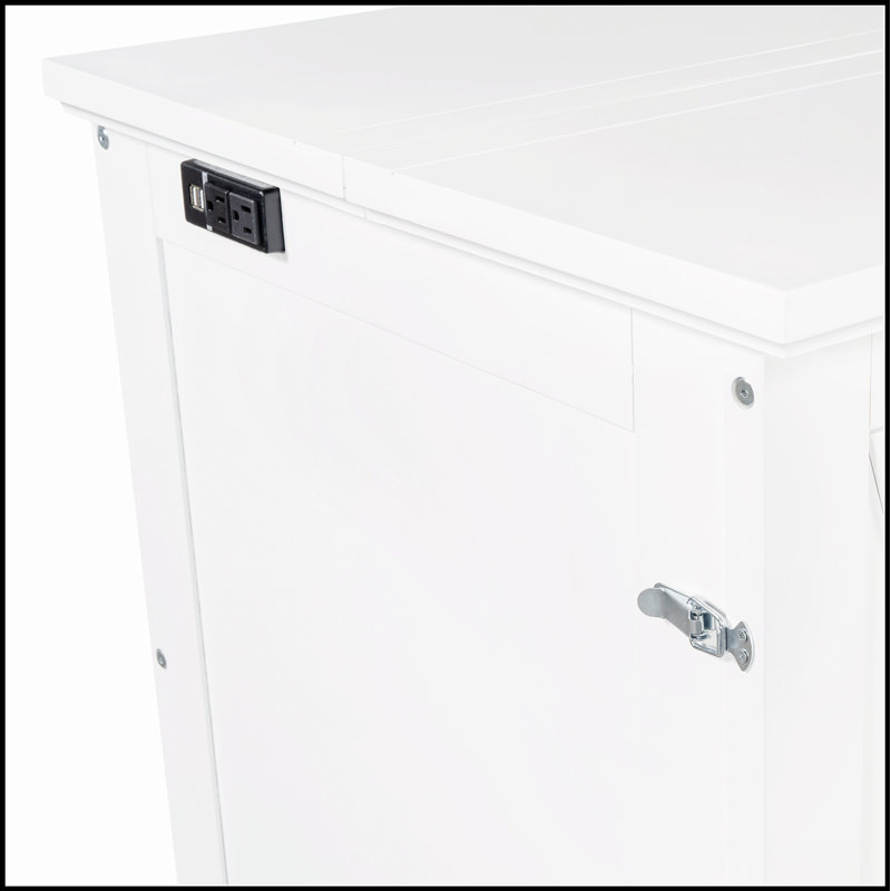 Coffre-lit escamotable en pin massif avec station de charge, rangement compact et meuble télé pour les maisons modernes