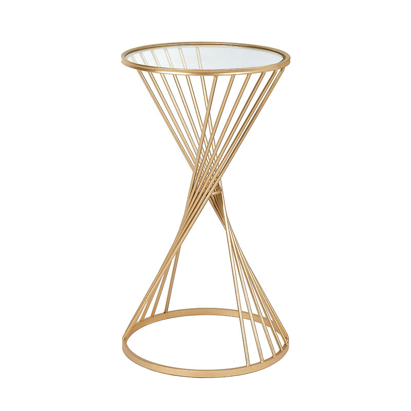 Lebanon Glass Top Pedestal End Table