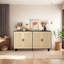 Armoire de rangement polyvalente en rotin pour différentes pièces, améliorant l'organisation