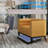 Foldable Table Tennis Table, Suitable Ping Pong Table with Net and 2 Table Tennis Bats Easy to Store
