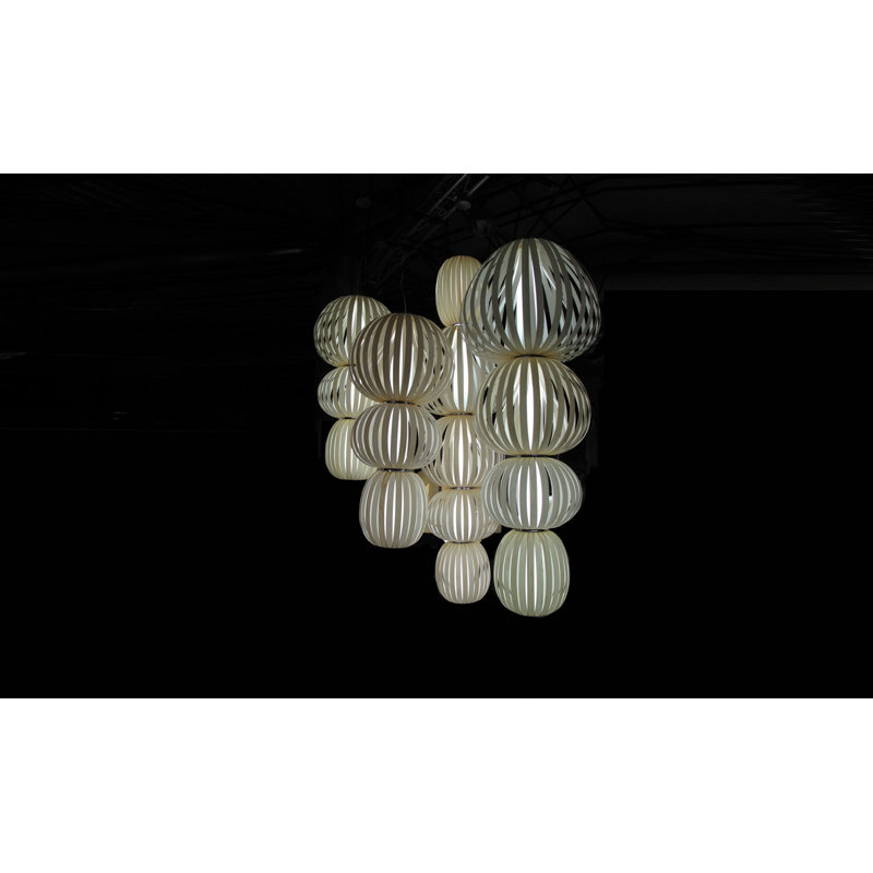 Totem 1 - Light LED Pendant, Ivory White, 2700K LED, 61" H x 28.7" W x 28.7" D