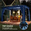 Pavillon de jardin en acier bleu et polyester et cadre extérieur en acier de 10 pi x 12 pi pour l'espace extérieur