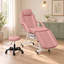 Ensemble de fauteuil inclinable réglable pour salon de tatouage, spa et soins du visage avec 2 plateaux - Rose-1425270868