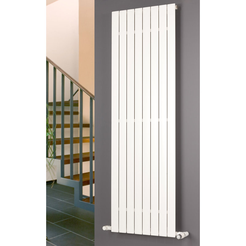 Andrew Vertical Designer Radiator, White, 180cm H x 67cm W x 7.1cm D