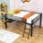 Janelyn Kids Loft Bed with Drawers-126232418
