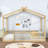 Vonie Wood Daybed with Roof and Slats-656567933-656634594