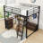 Metal Loft Bed With Desk, Charge Station, LED Lighting, Shelves, Wardrobe And Storage Drawer-1732877208