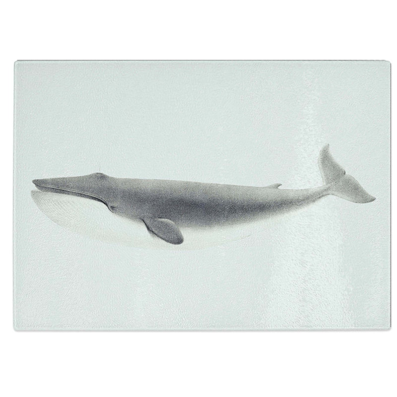 Tempered Glass Whale Chopping Board, 28.5 cm W x 20 cm L